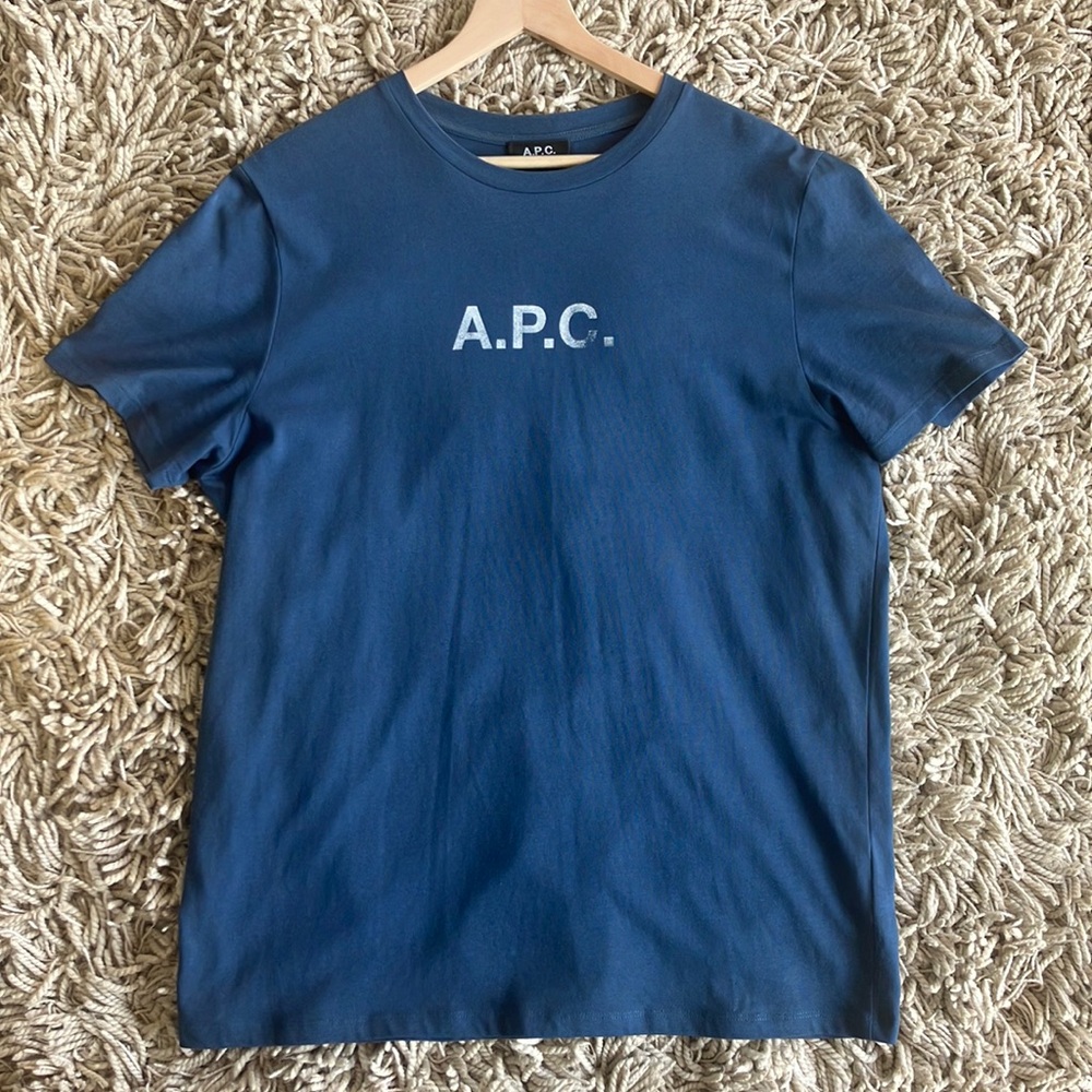 A.P.C. Logo T-Shirt Navy
